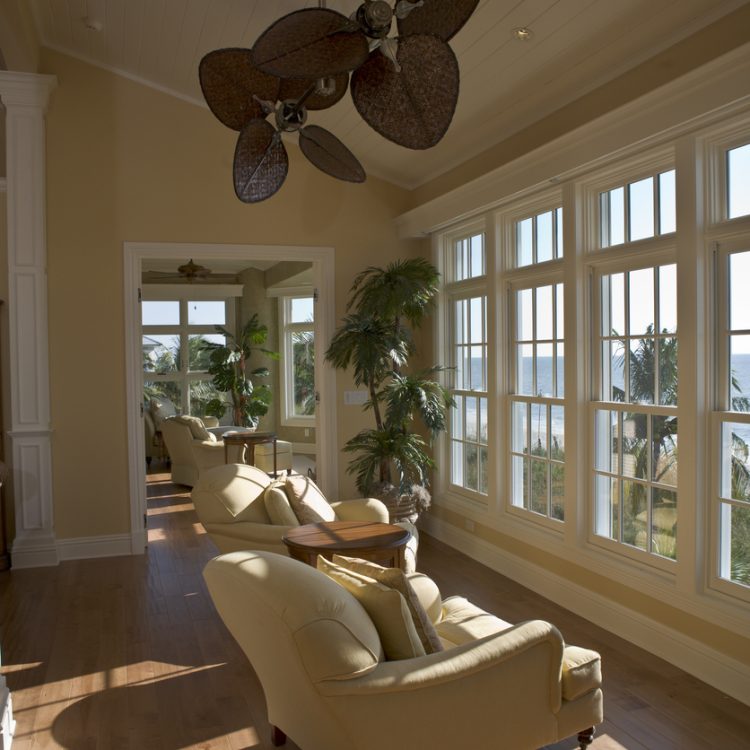 Beach House Sitting Room With View Wide Angle Late Day